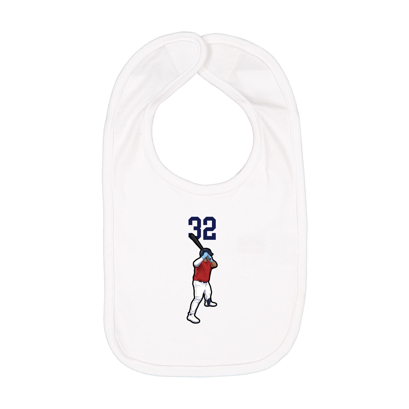 Infant Bib — Number Top in White