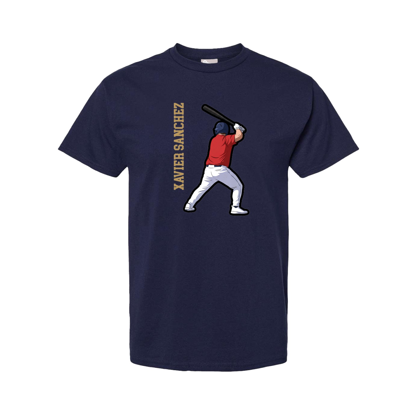 Tee — Name Vertical in Navy