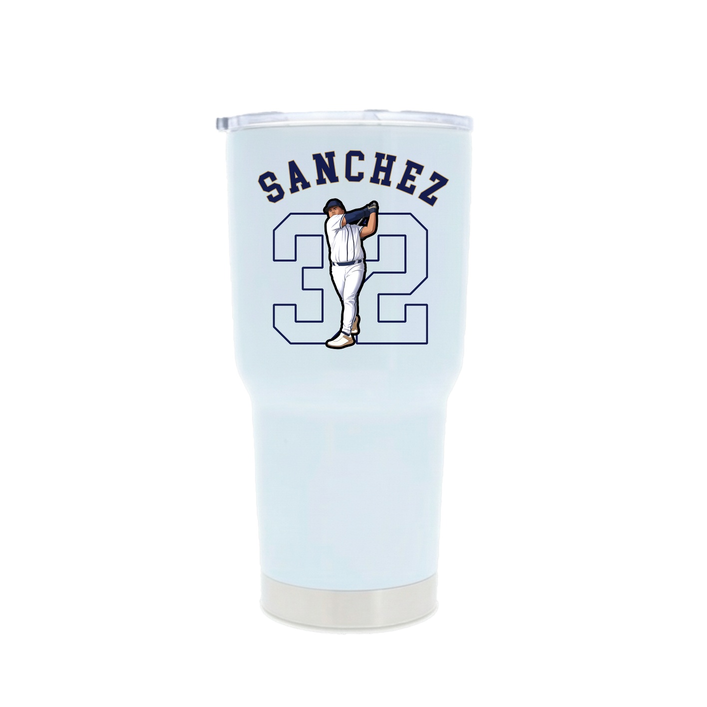 30oz Stainless Steel Tumbler — Shirsey Arch in White