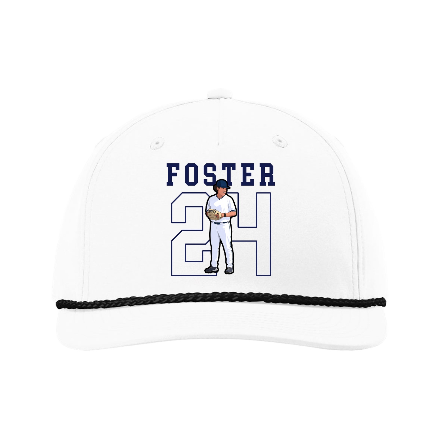 Five-Panel Classic Rope Cap — Shirsey in White
