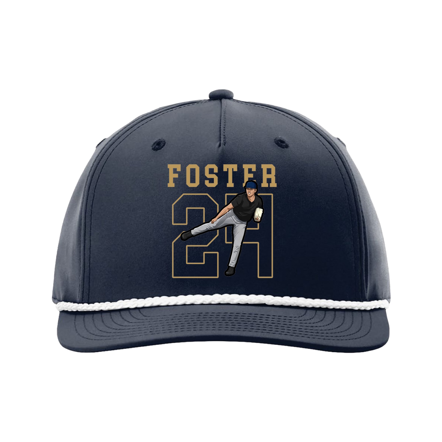 Five-Panel Classic Rope Cap — Shirsey in Navy