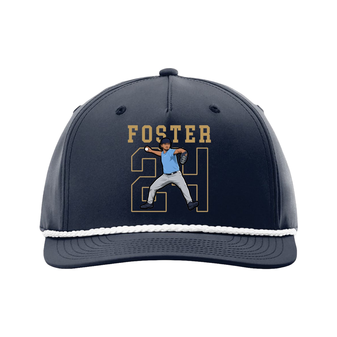 Five-Panel Classic Rope Cap — Shirsey in Navy