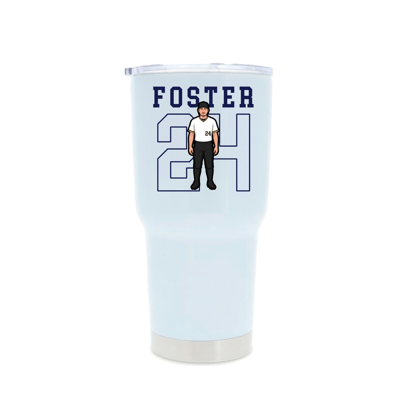 30oz Stainless Steel Tumbler — Shirsey in White