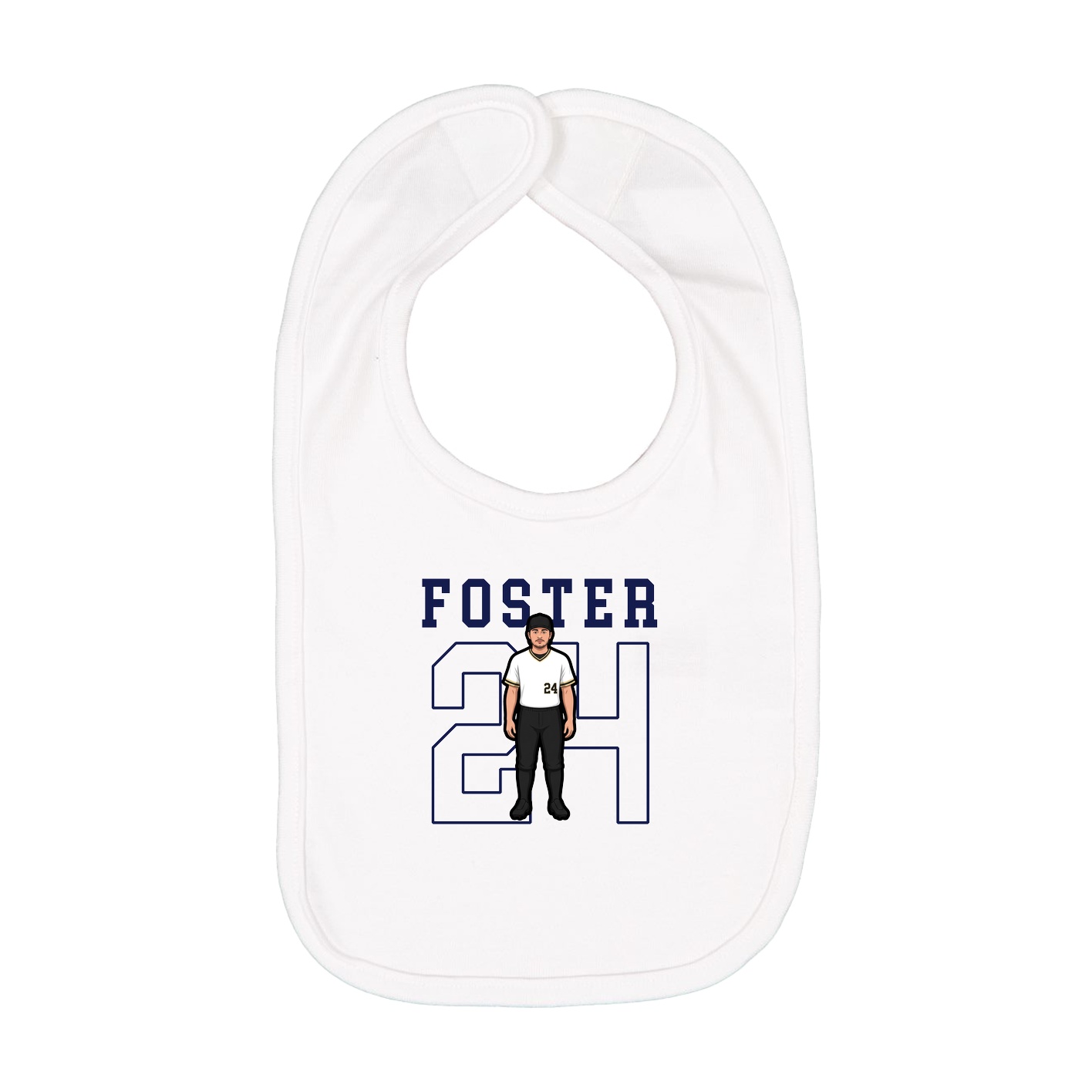 Infant Bib — Shirsey in White