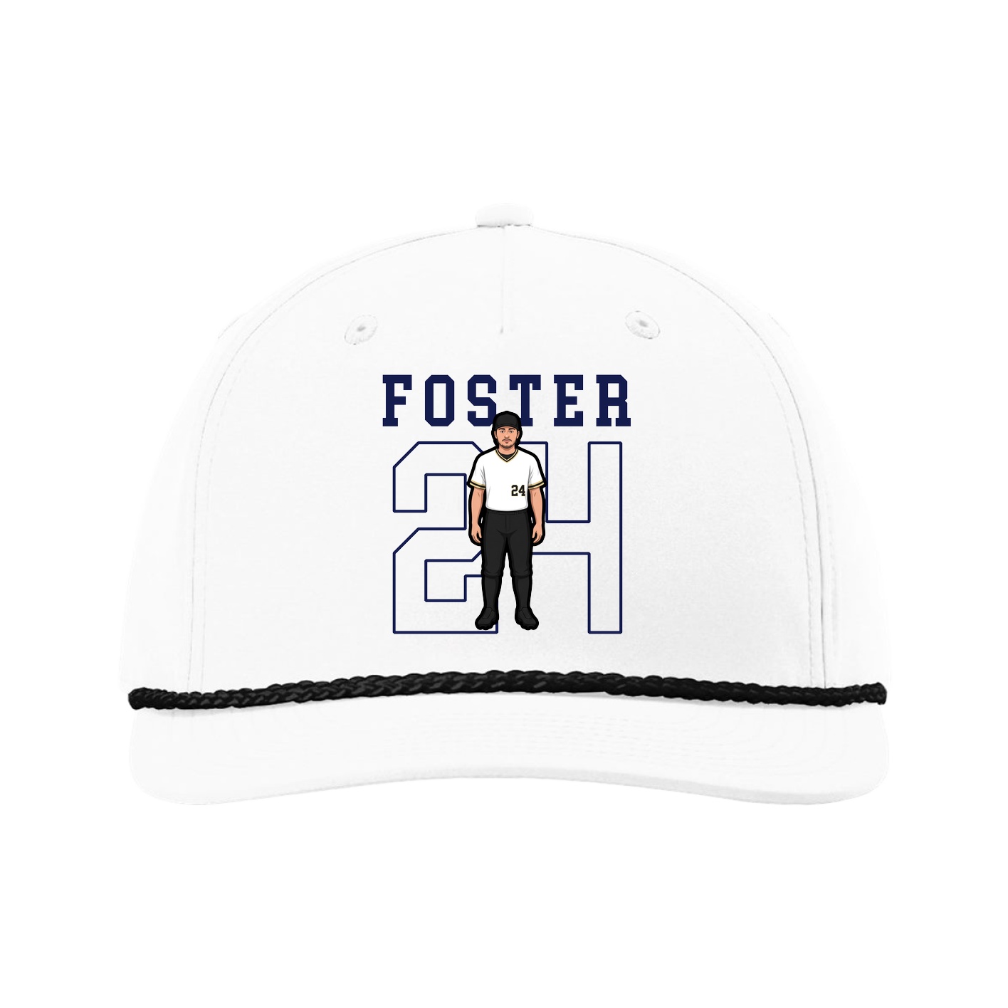 Five-Panel Classic Rope Cap — Shirsey in White