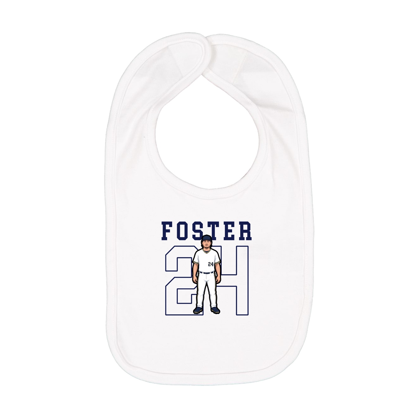 Infant Bib — Shirsey in White