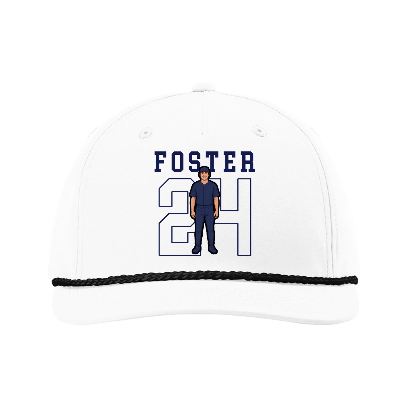 Five-Panel Classic Rope Cap — Shirsey in White