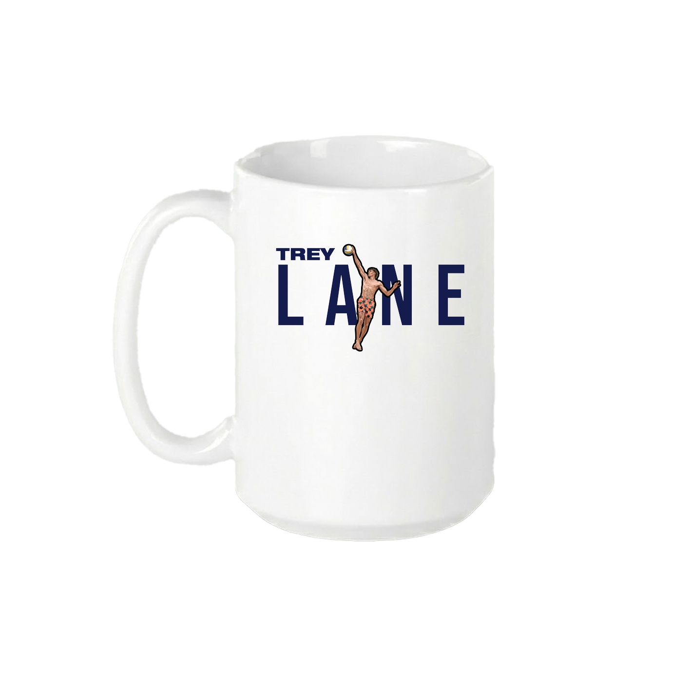 15oz Coffee Mug — Player Name in White