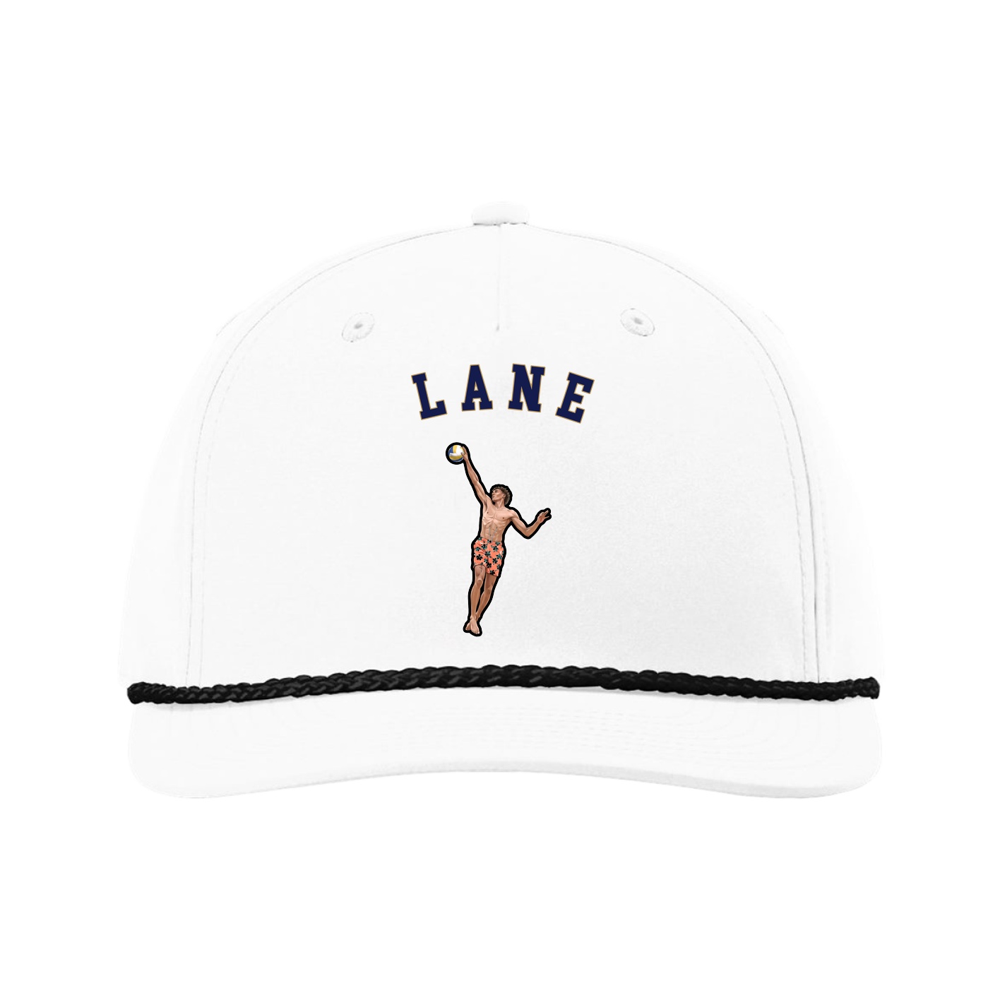 Five-Panel Classic Rope Cap — Shirsey Arch in White