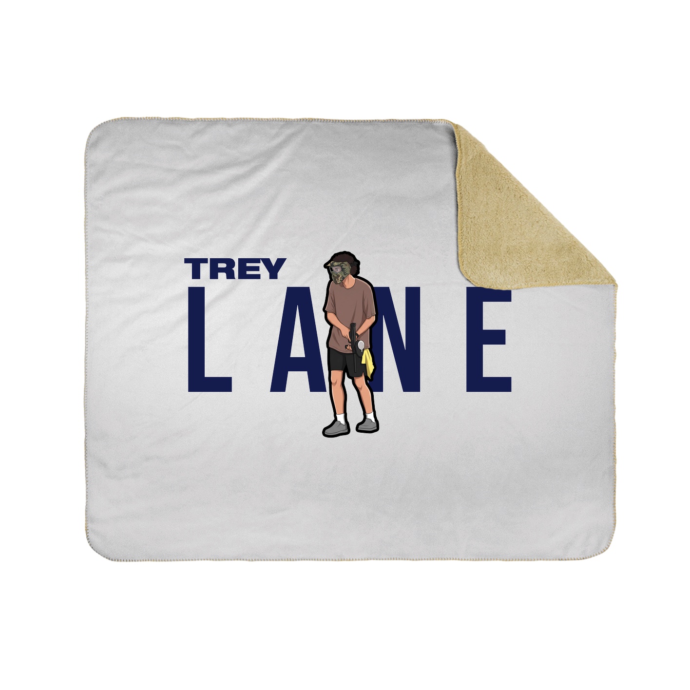 Throw Blanket — Player Name in White