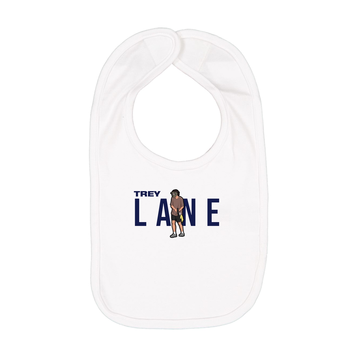 Infant Bib — Player Name in White