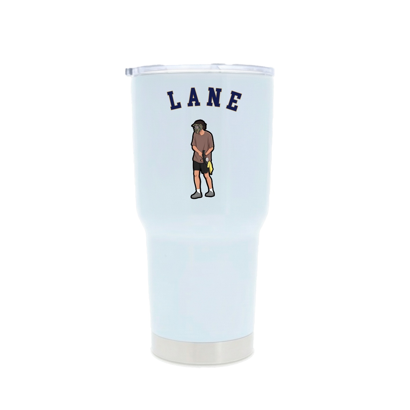30oz Stainless Steel Tumbler — Shirsey Arch in White