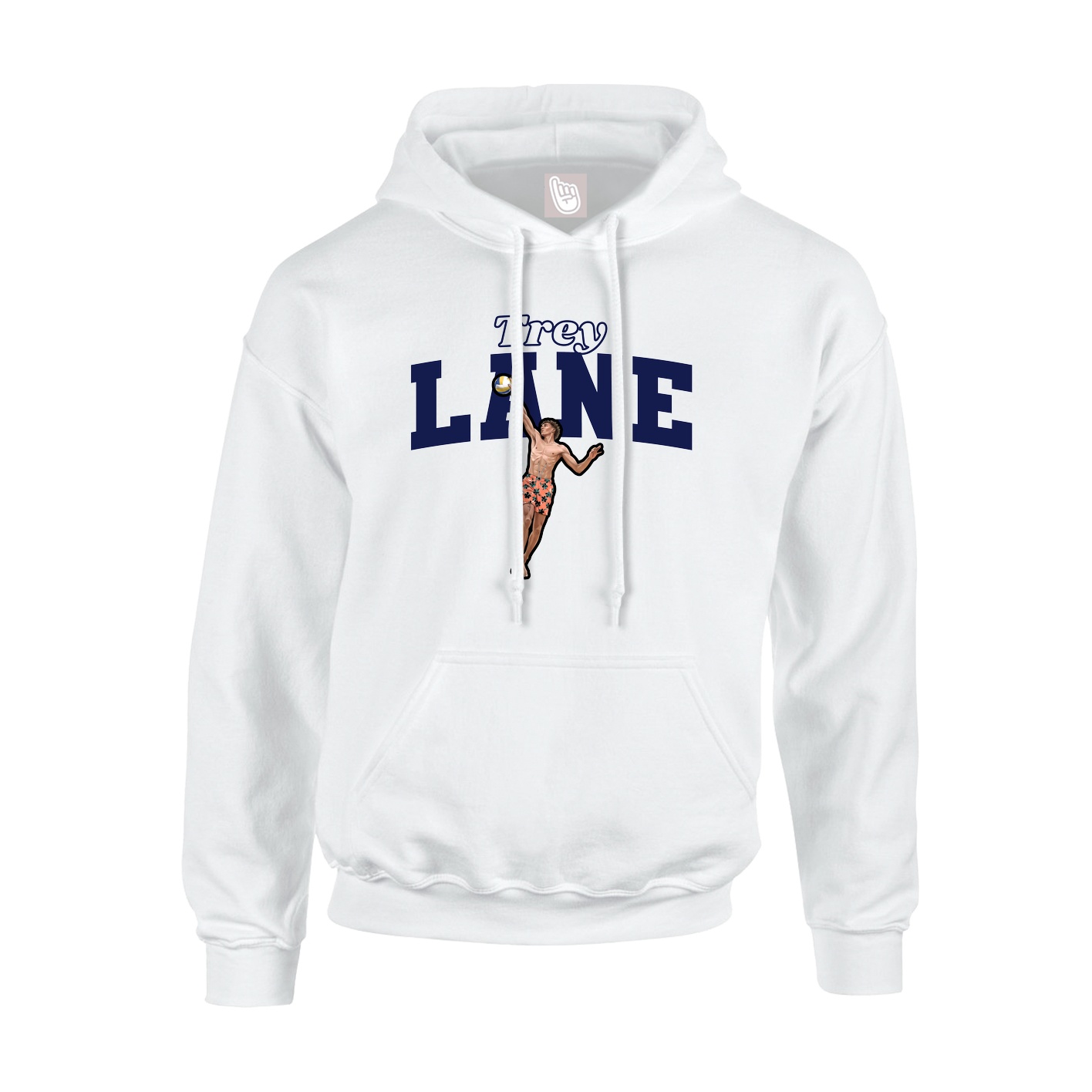 Hoodie — Name Arch in White