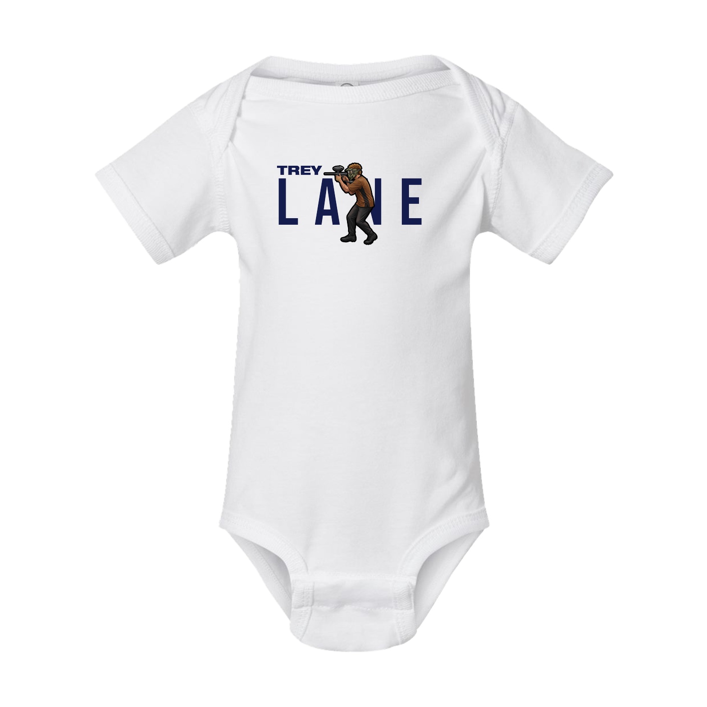 Baby Onesie — Player Name in White