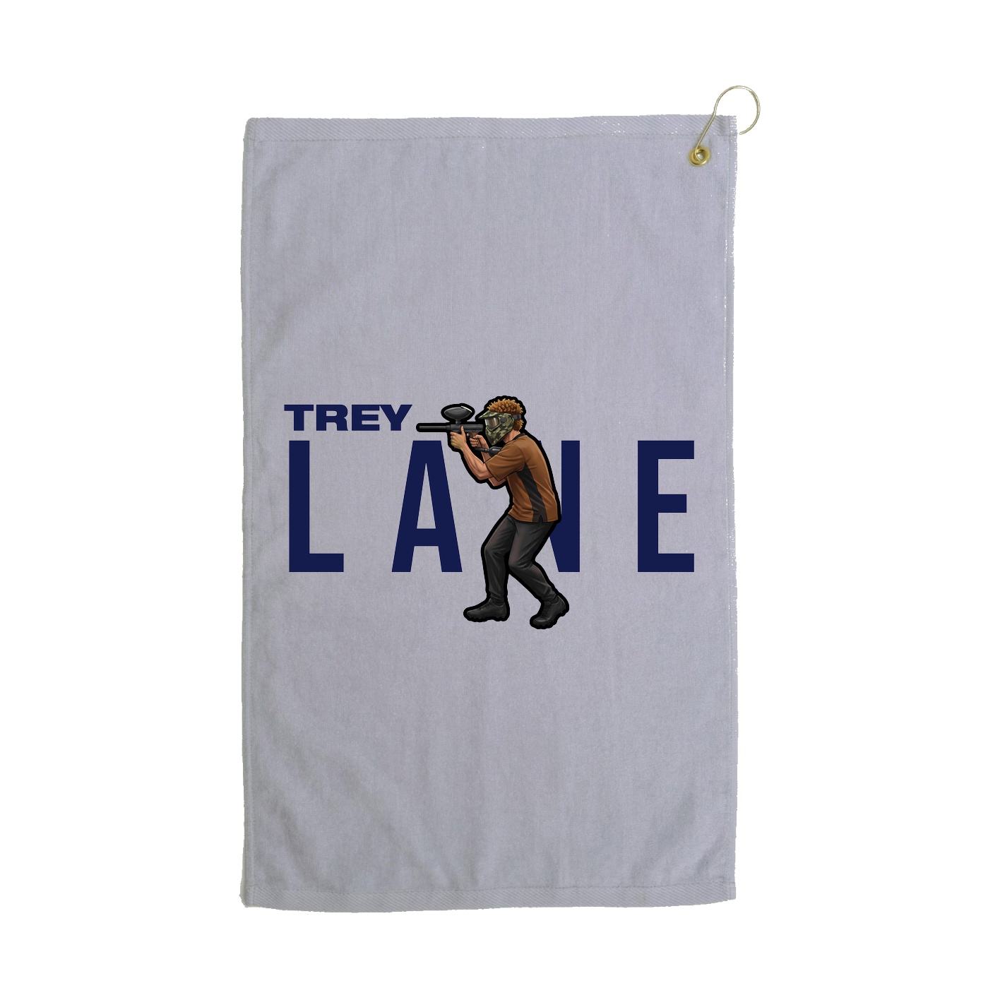 Golf Towel — Player Name in Grey