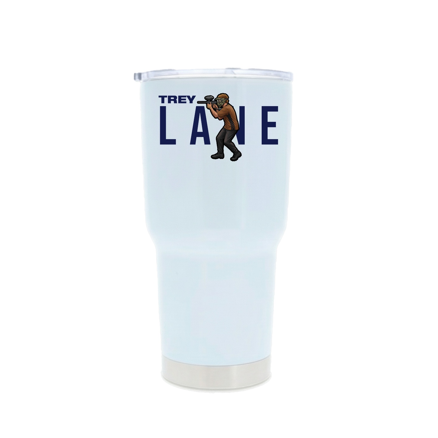 30oz Stainless Steel Tumbler — Player Name in White