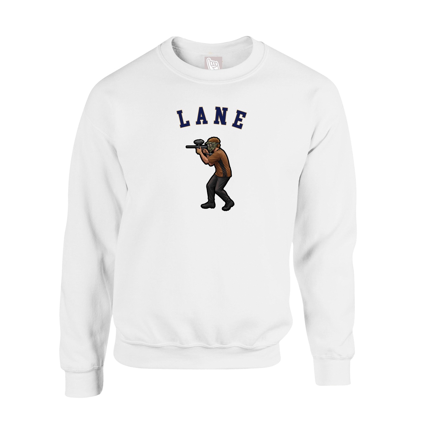 Fleece Crew — Shirsey Arch in White