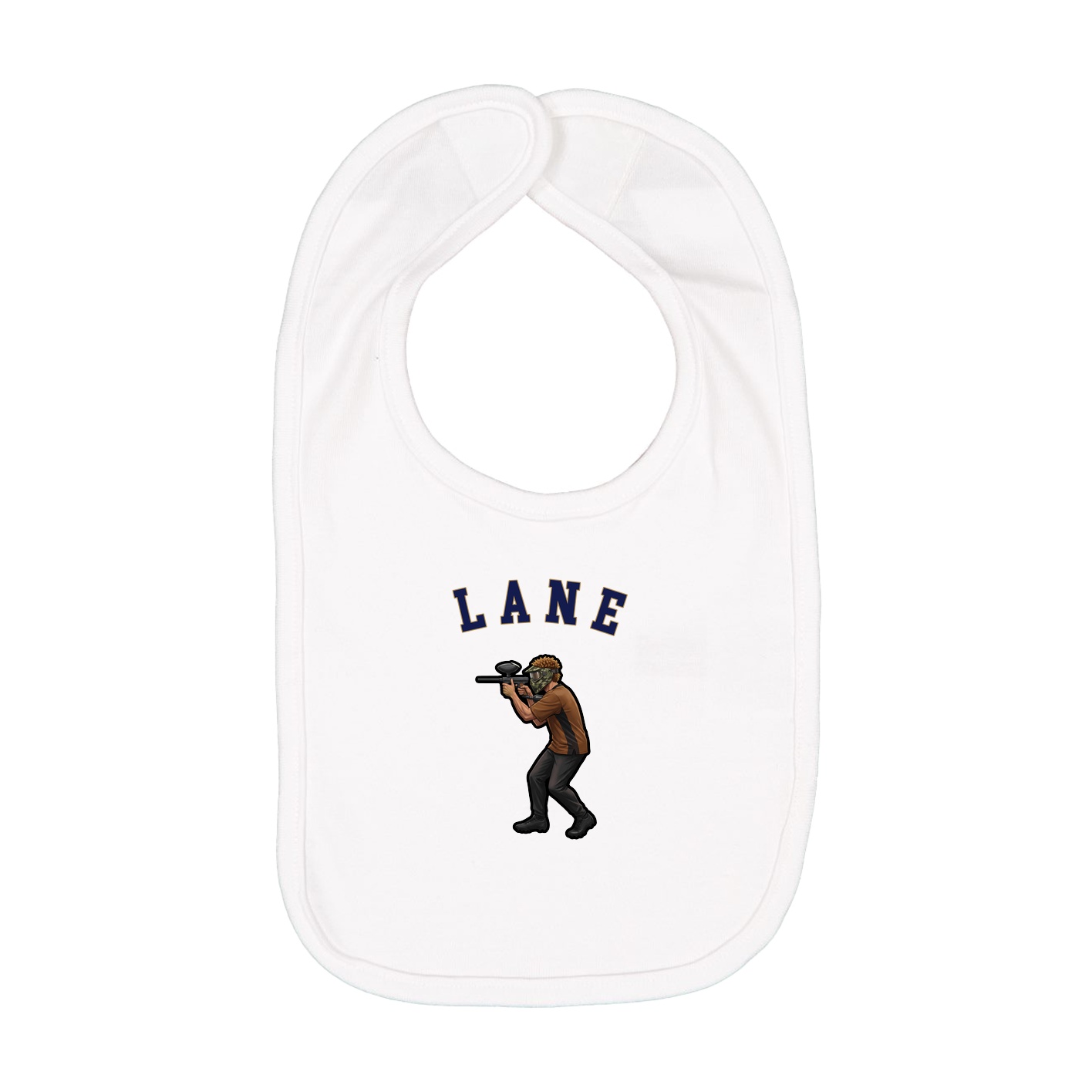 Infant Bib — Shirsey Arch in White