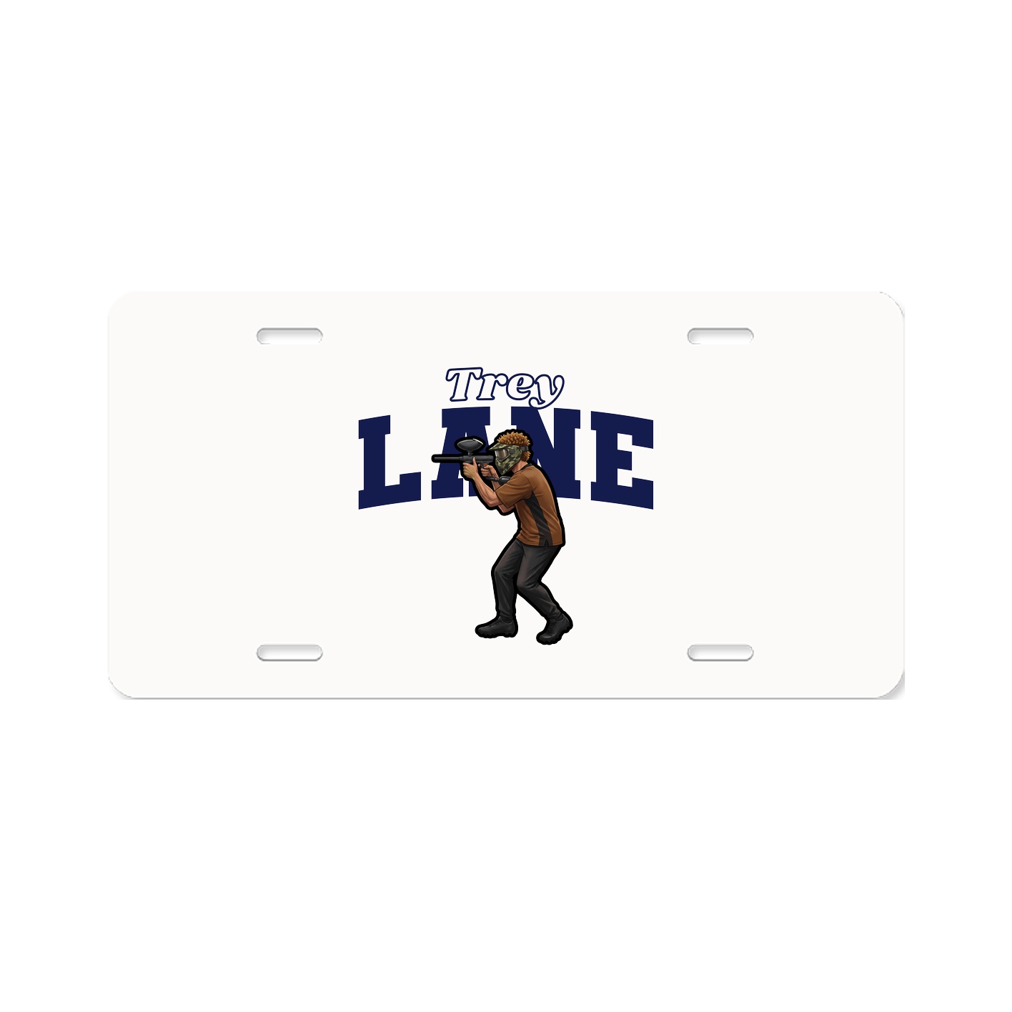 License Plate — Name Arch in Classic