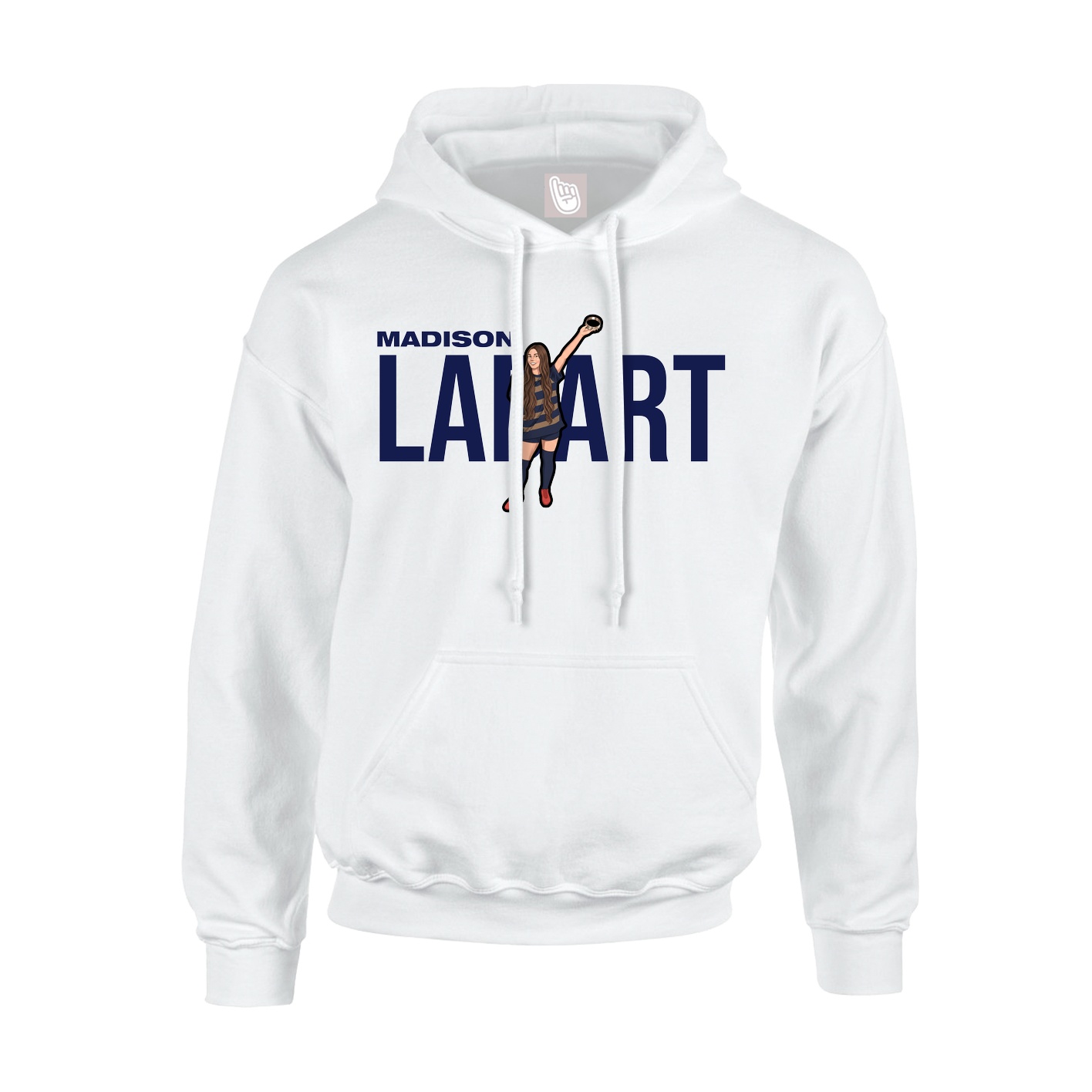 Youth Hoodie — Player Name in White