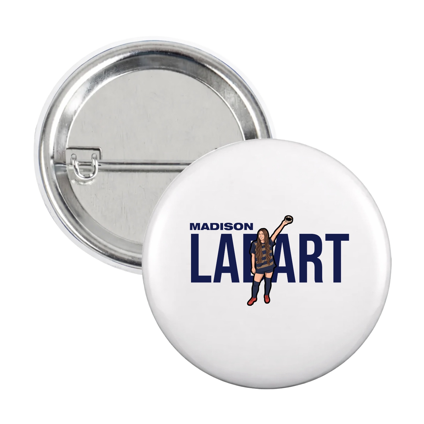 Game Day Button — Player Name in White