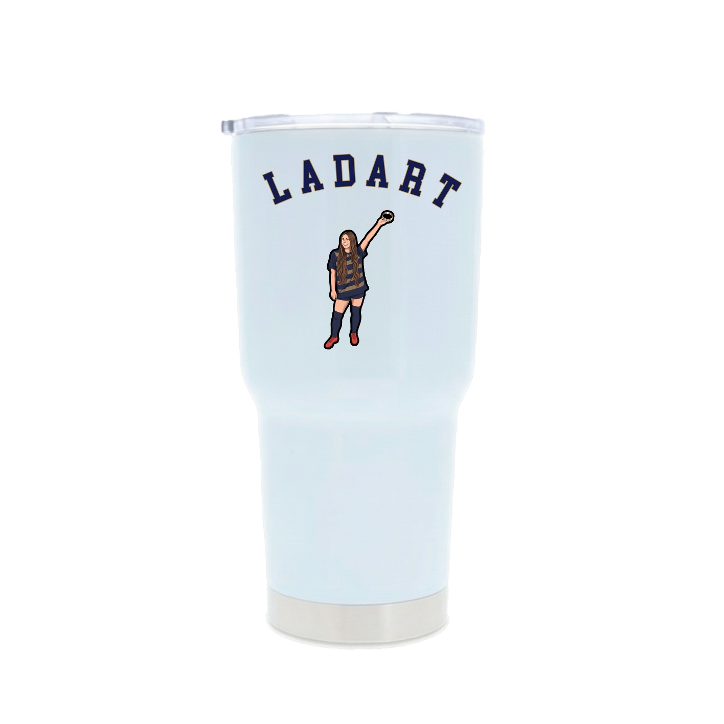 30oz Stainless Steel Tumbler — Shirsey Arch in White