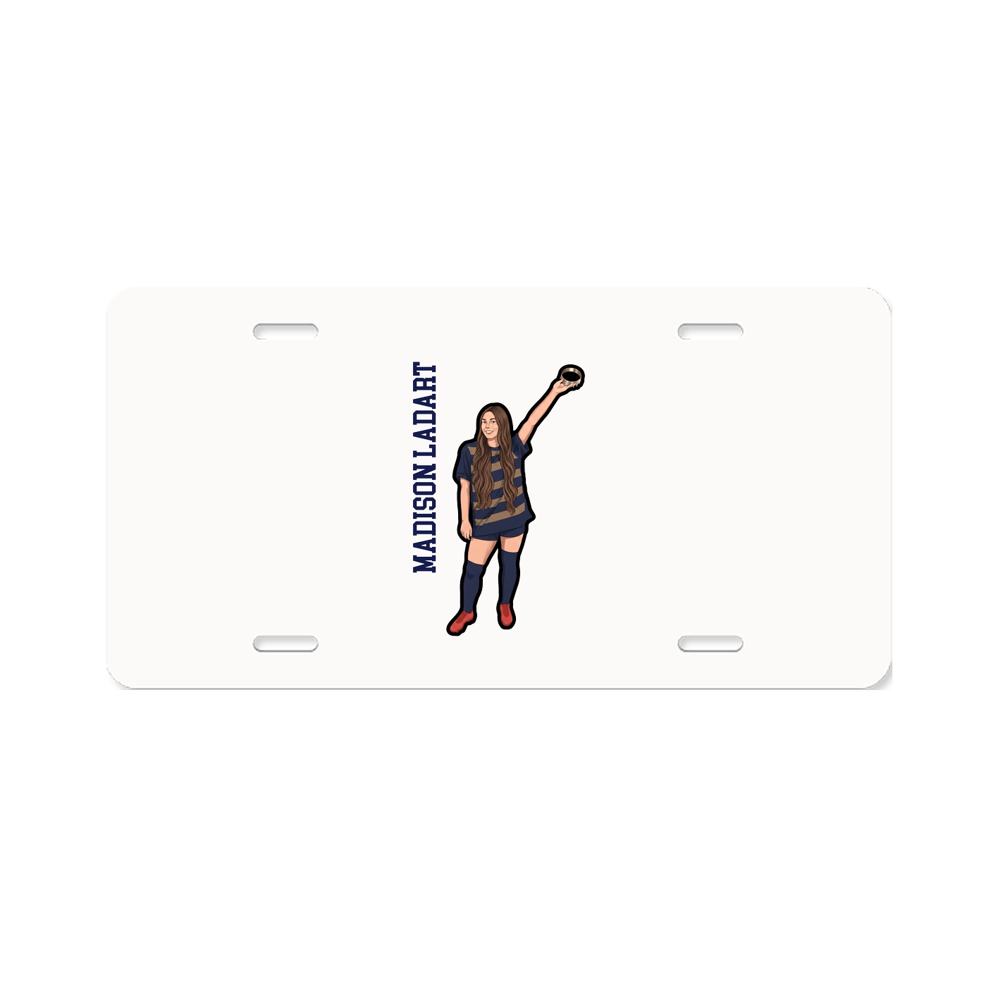 License Plate — Name Vertical in Classic