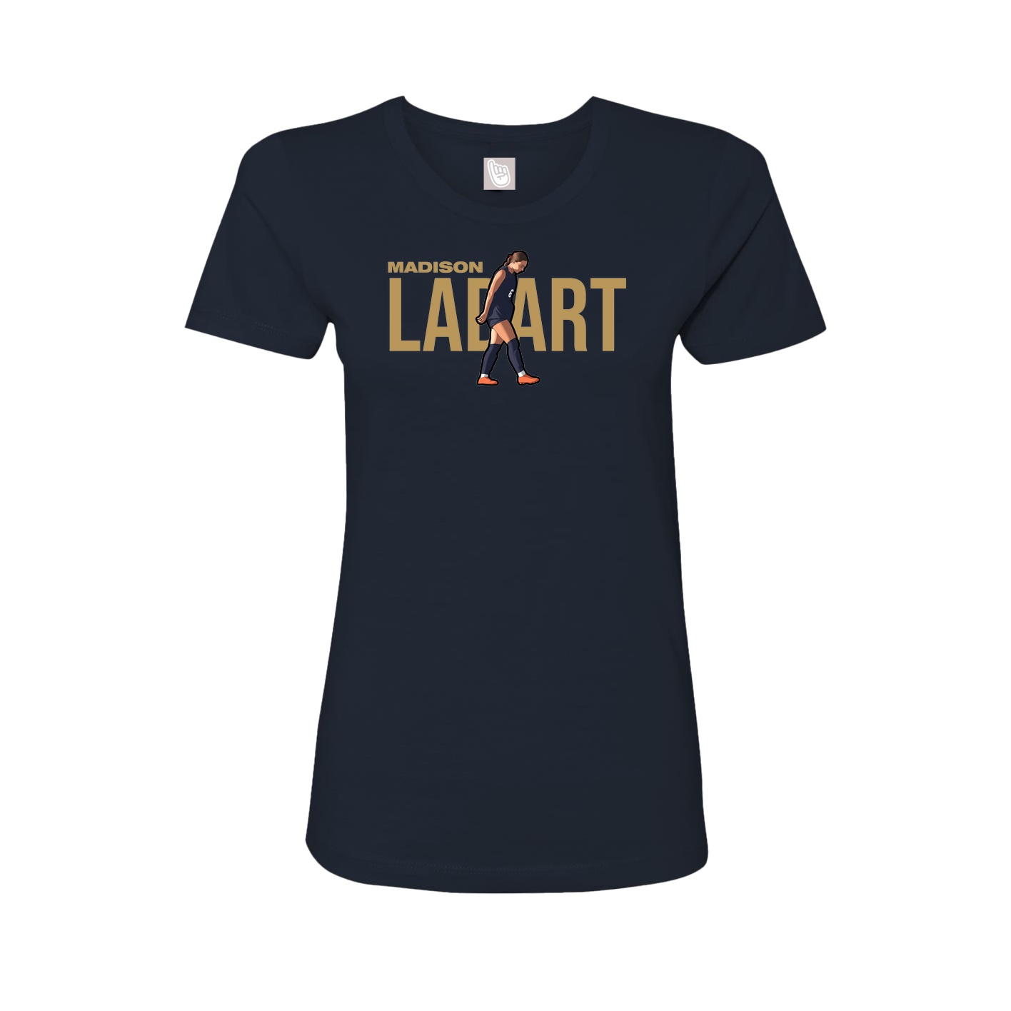 Fitted Women's Tee — Player Name in Navy
