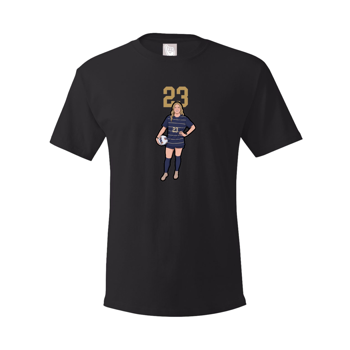 Youth Tee — Number Top in Black