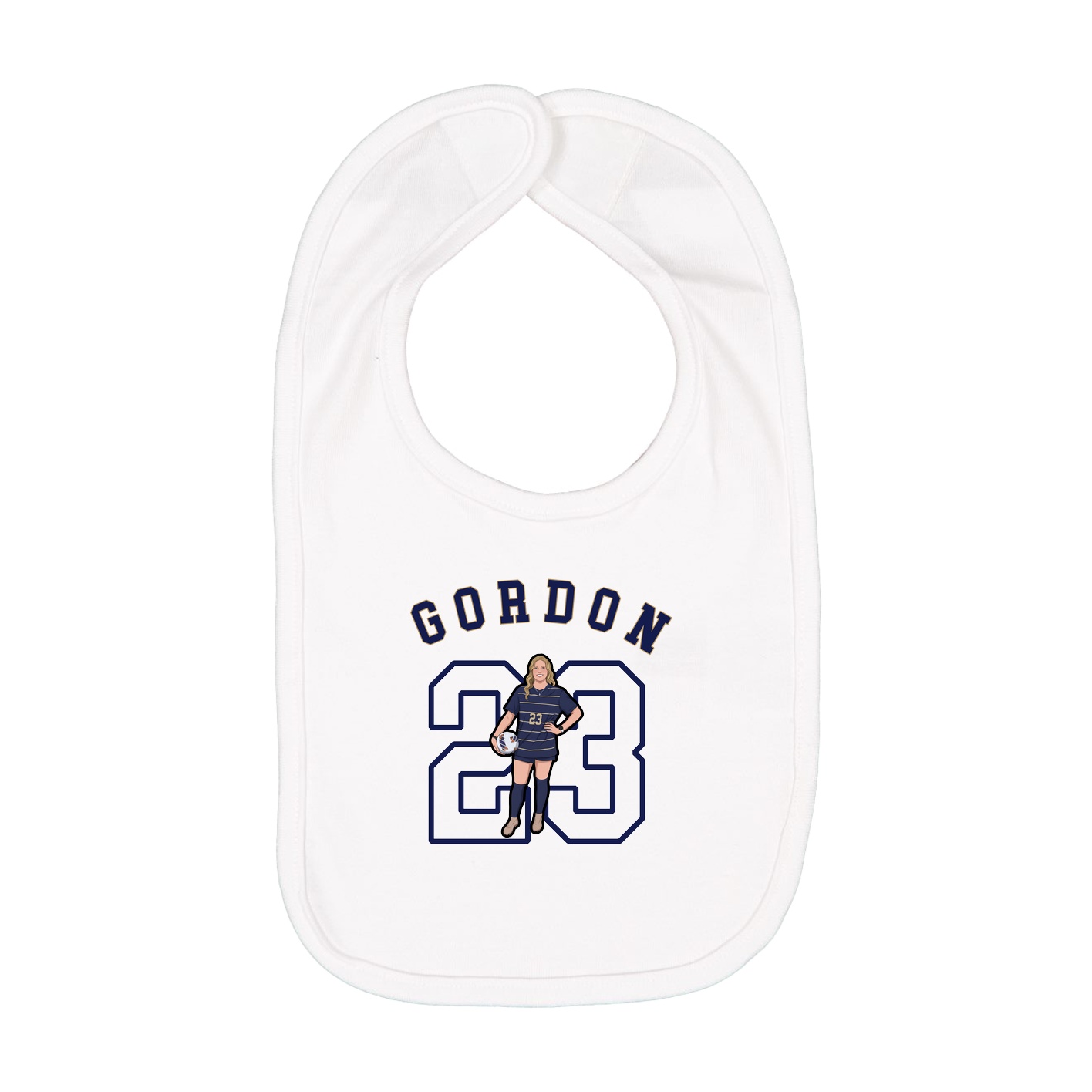 Infant Bib — Shirsey Arch in White