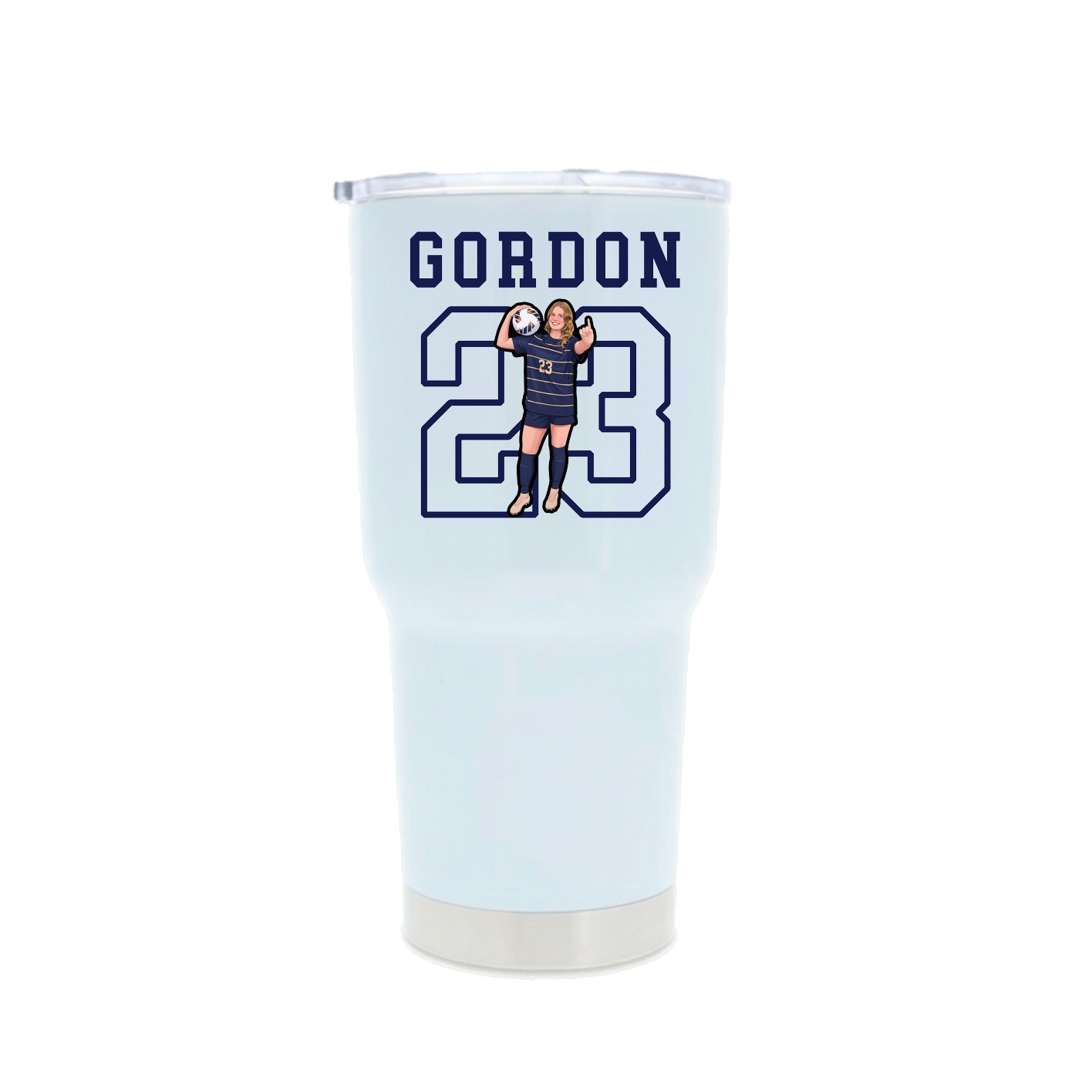 30oz Stainless Steel Tumbler — Shirsey in White