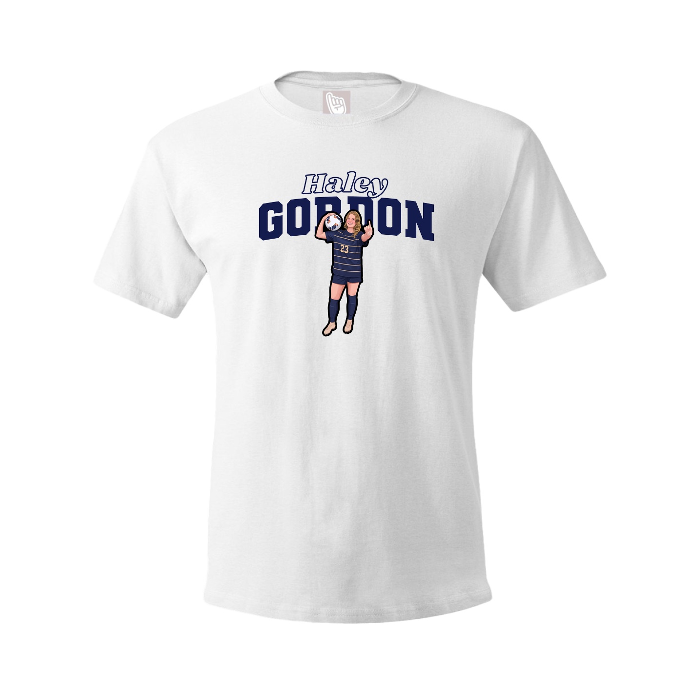 Youth Tee — Name Arch in White