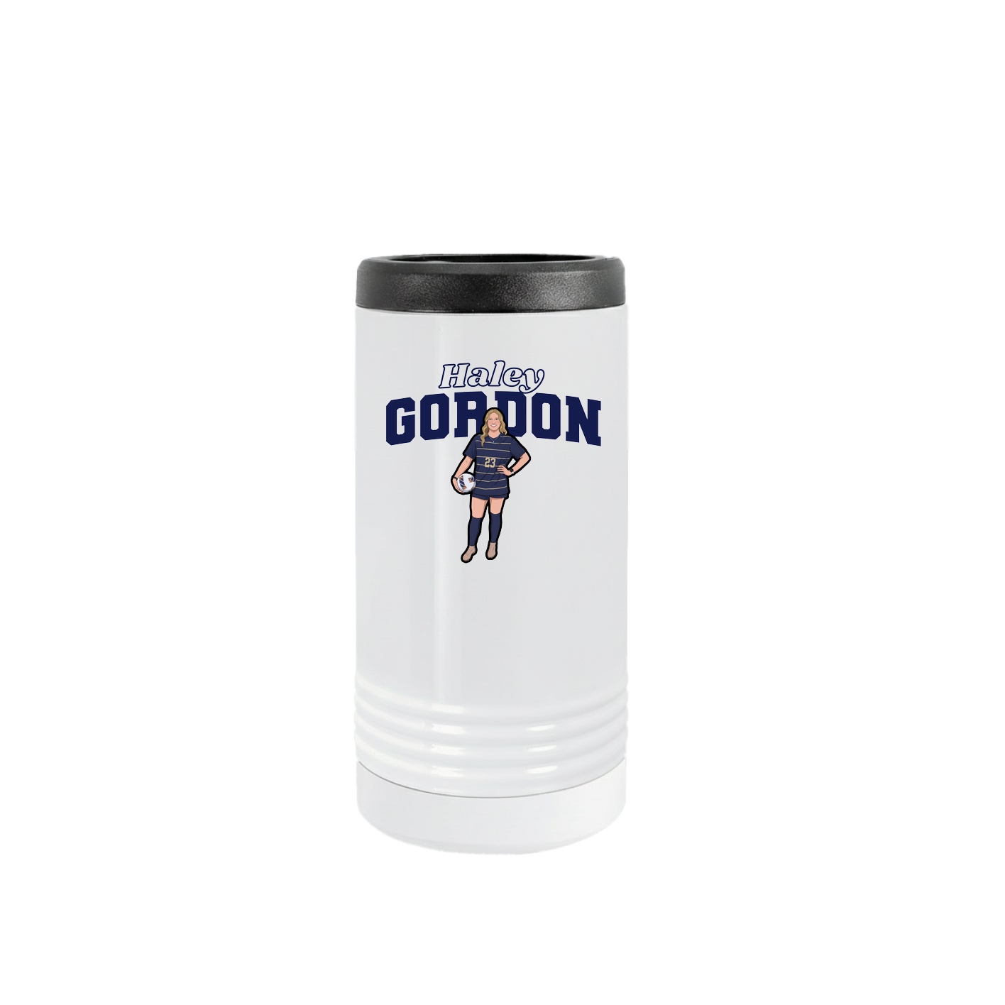 Slim Beverage Holder — Name Arch in White