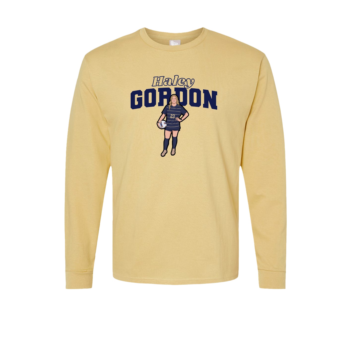 Long Sleeve Tee — Name Arch in Vegas Gold