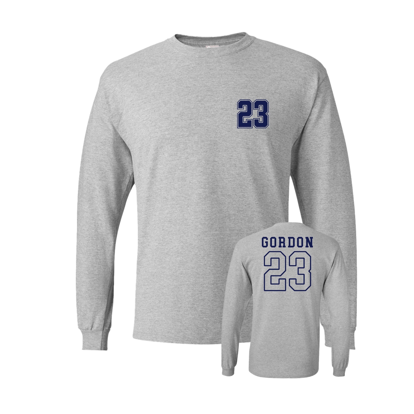 Long Sleeve Tee — Chest Back in Grey