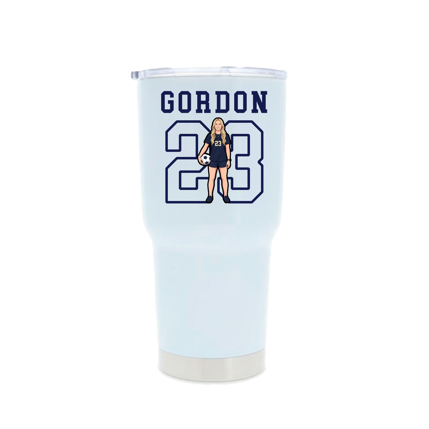 30oz Stainless Steel Tumbler — Shirsey in White