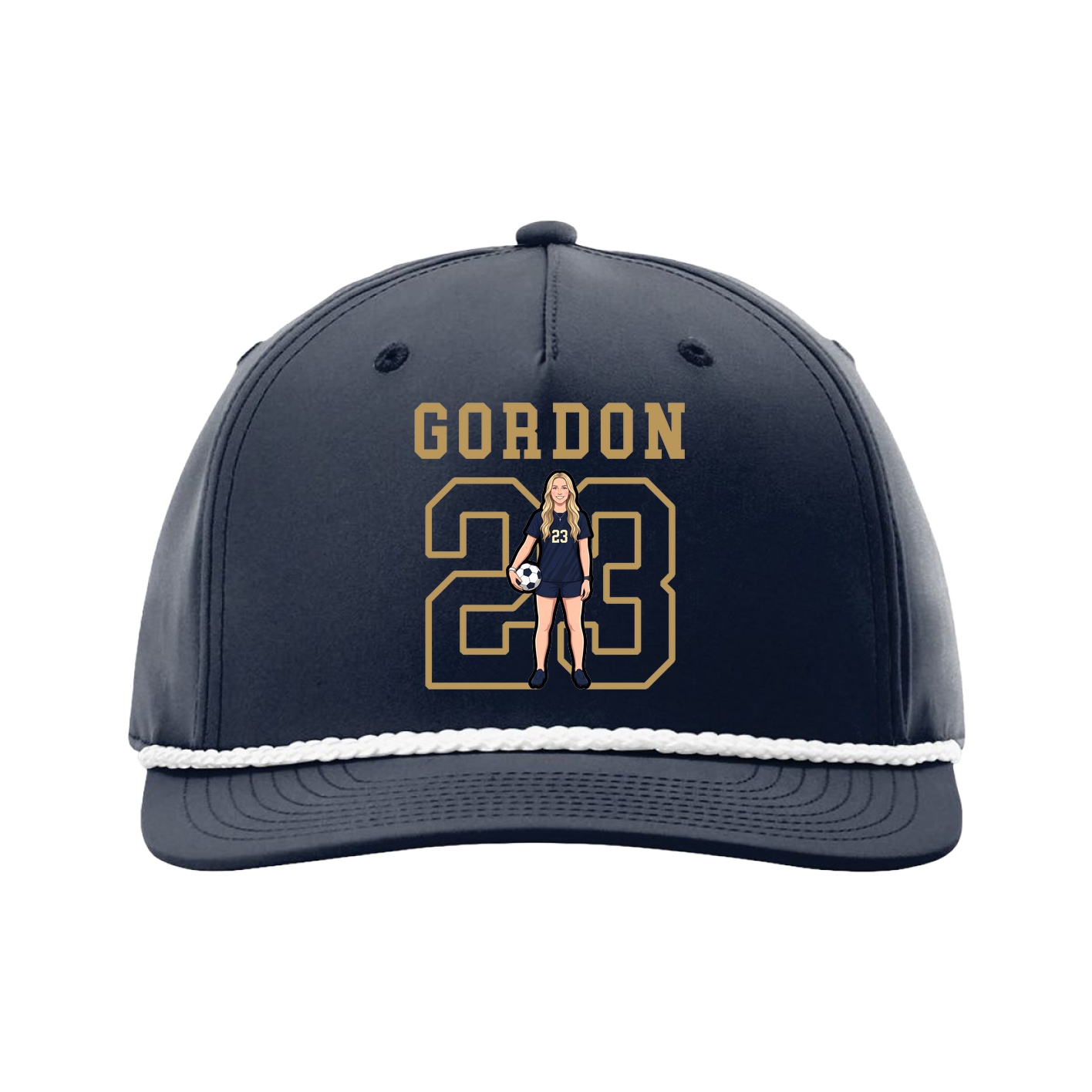 Five-Panel Classic Rope Cap — Shirsey in Navy