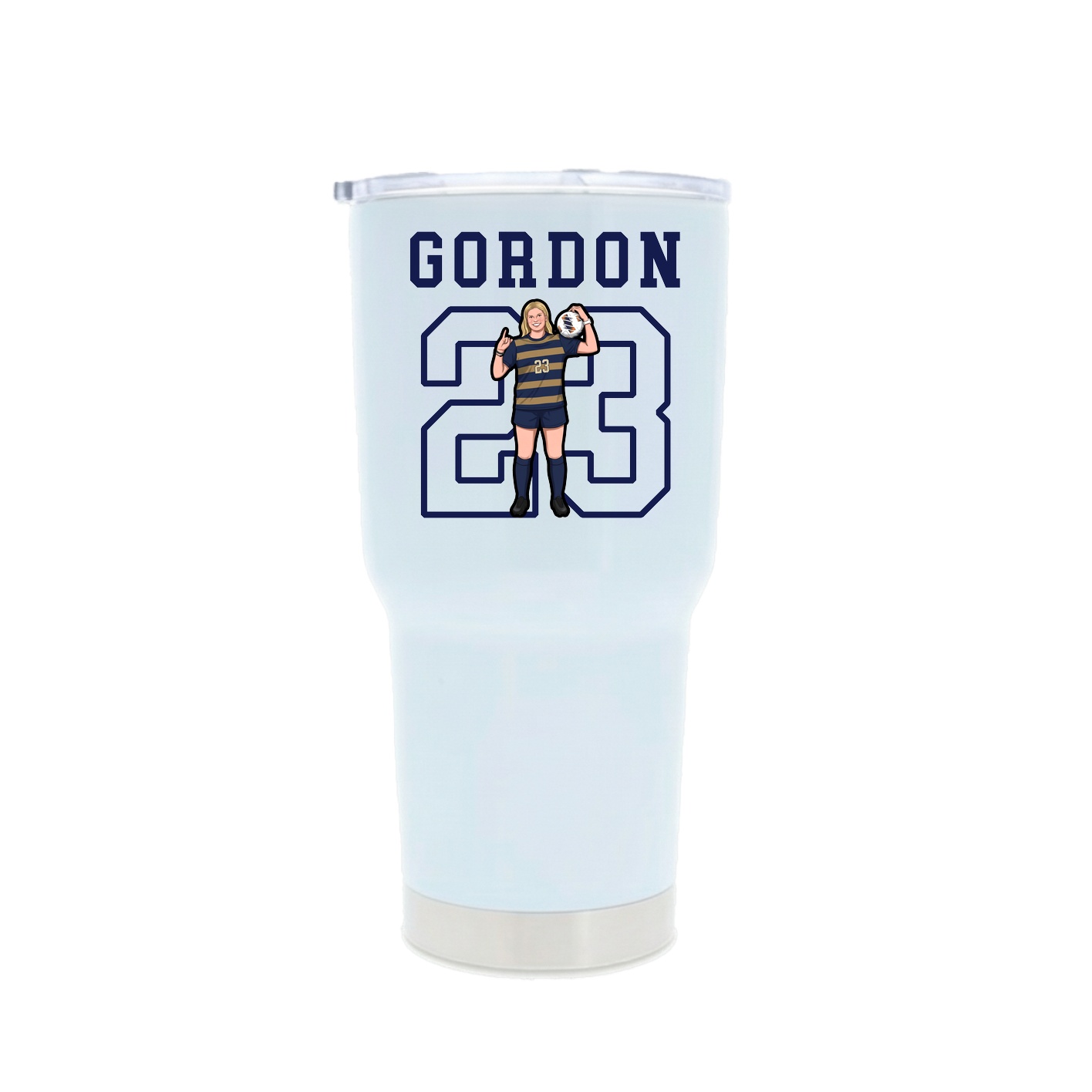 30oz Stainless Steel Tumbler — Shirsey in White