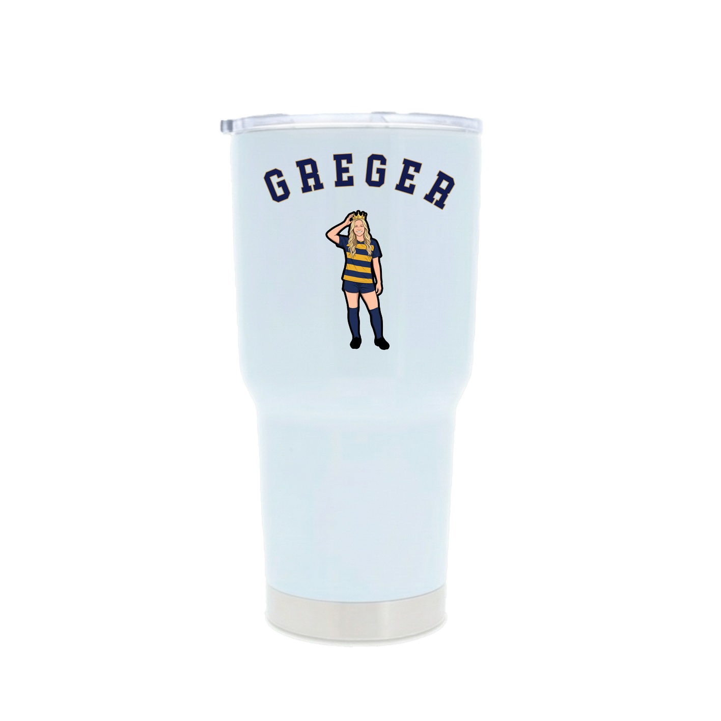 30oz Stainless Steel Tumbler — Shirsey Arch in White