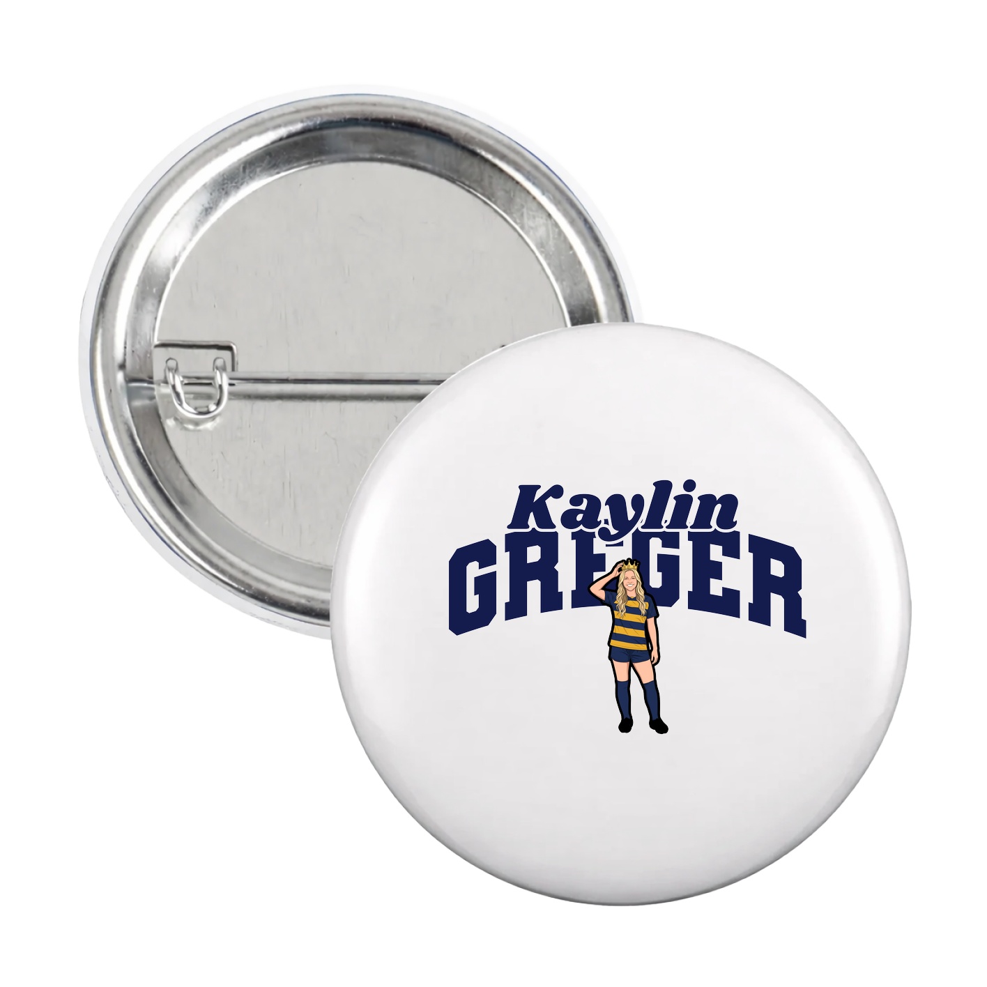 Game Day Button — Signature Arch in White