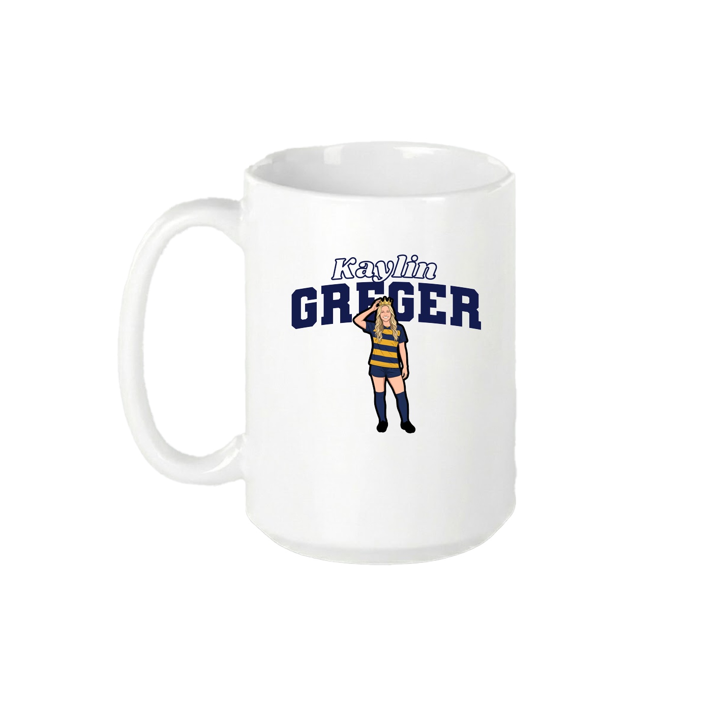 15oz Coffee Mug — Name Arch in White