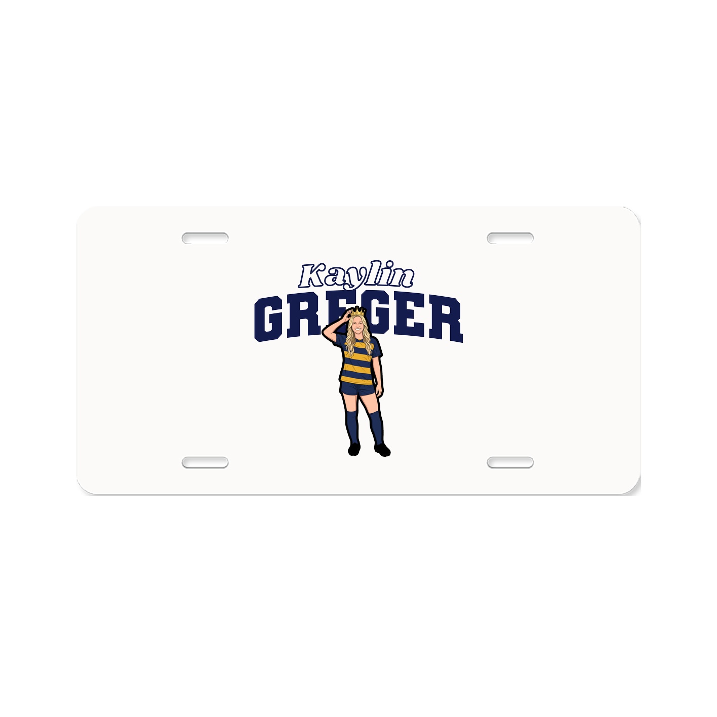 License Plate — Name Arch in Classic
