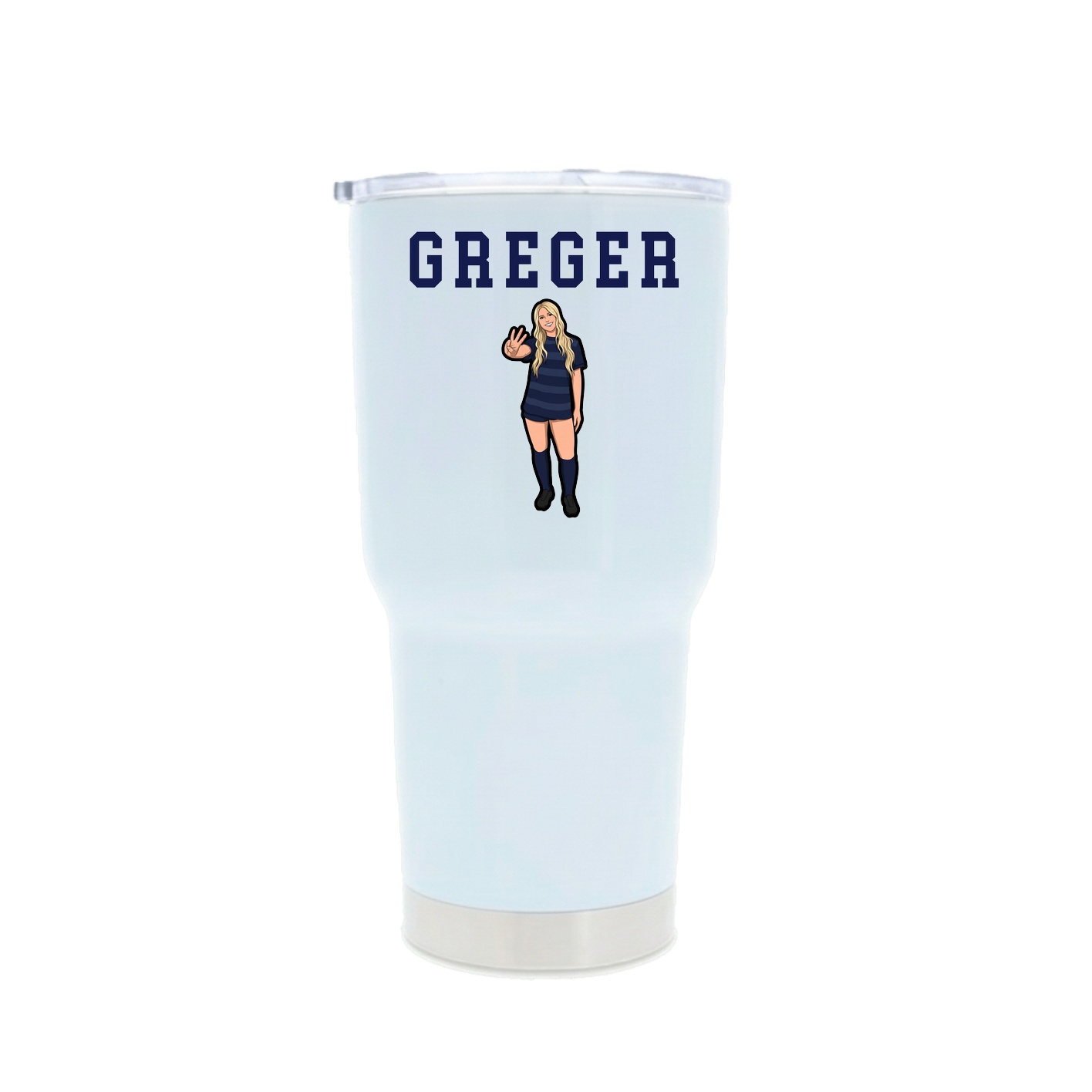 30oz Stainless Steel Tumbler — Shirsey in White