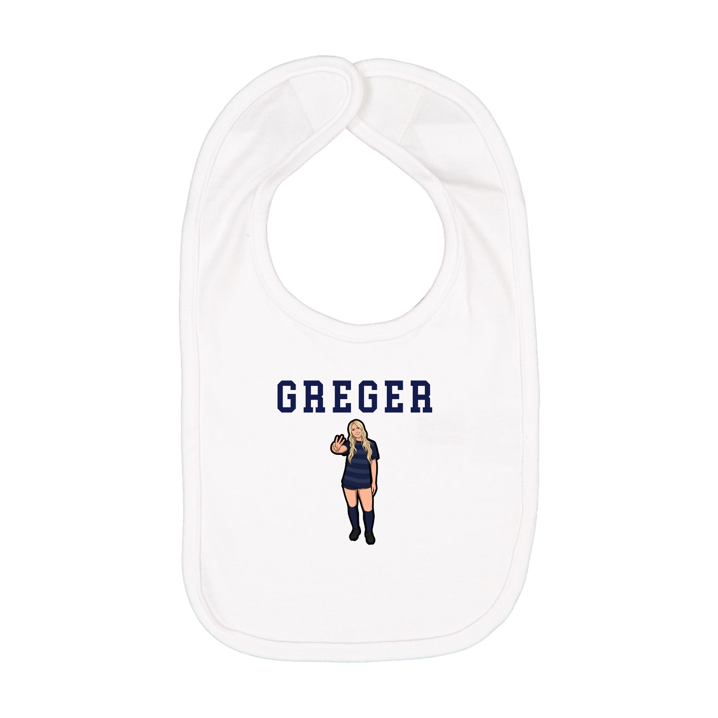 Infant Bib — Shirsey in White