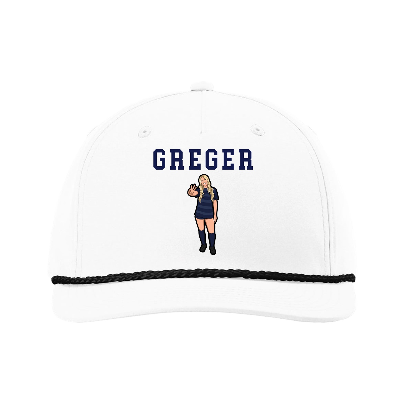 Five-Panel Classic Rope Cap — Shirsey in White