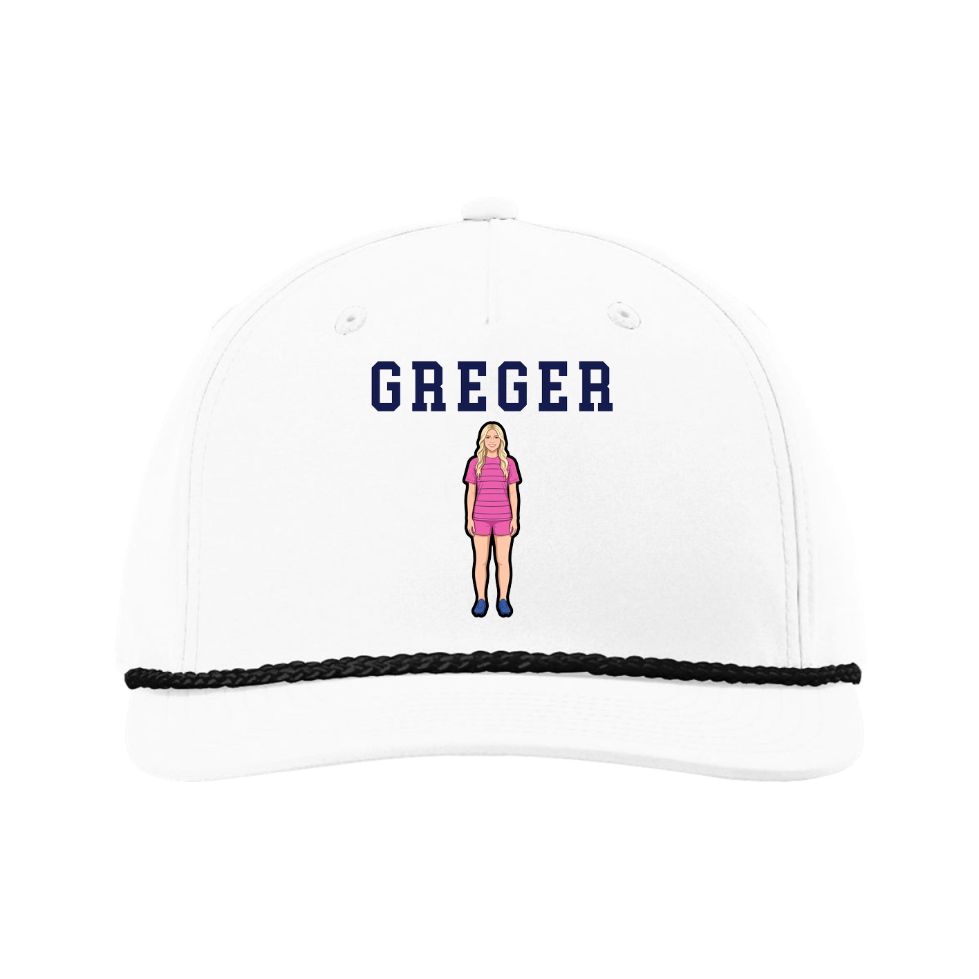 Five-Panel Classic Rope Cap — Shirsey in White