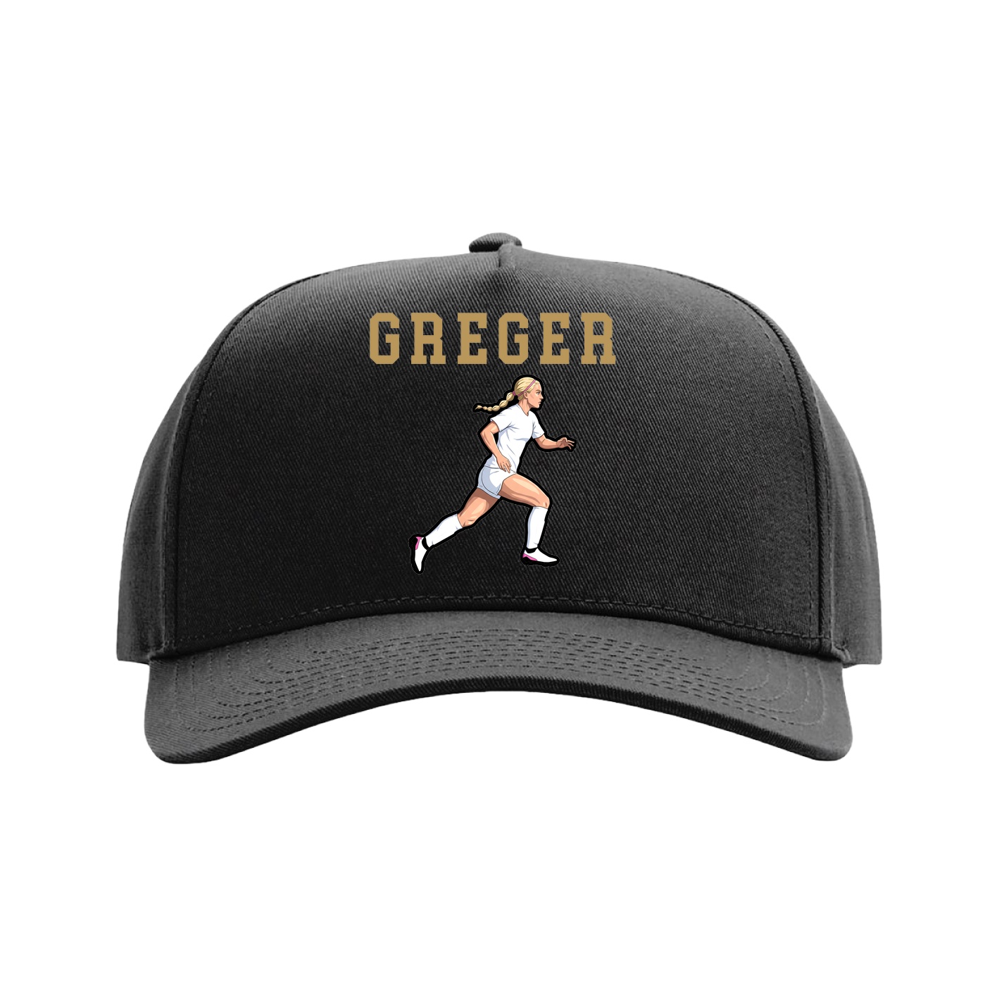 Full Fabric Five-Panel Champ Cap — Shirsey in Black