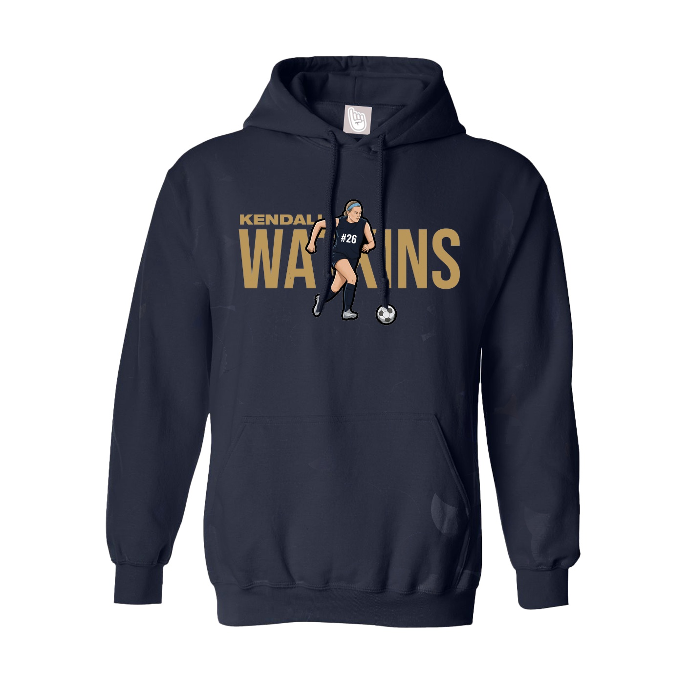 Hoodie — Player Name in Navy