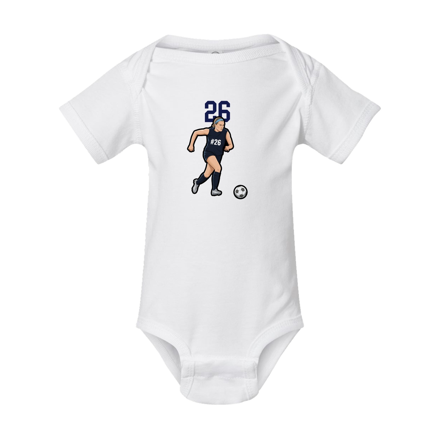 Baby Onesie — Number Top in White