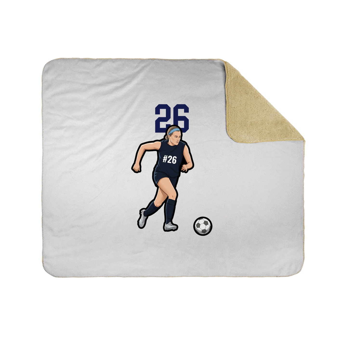 Throw Blanket — Number Top in White